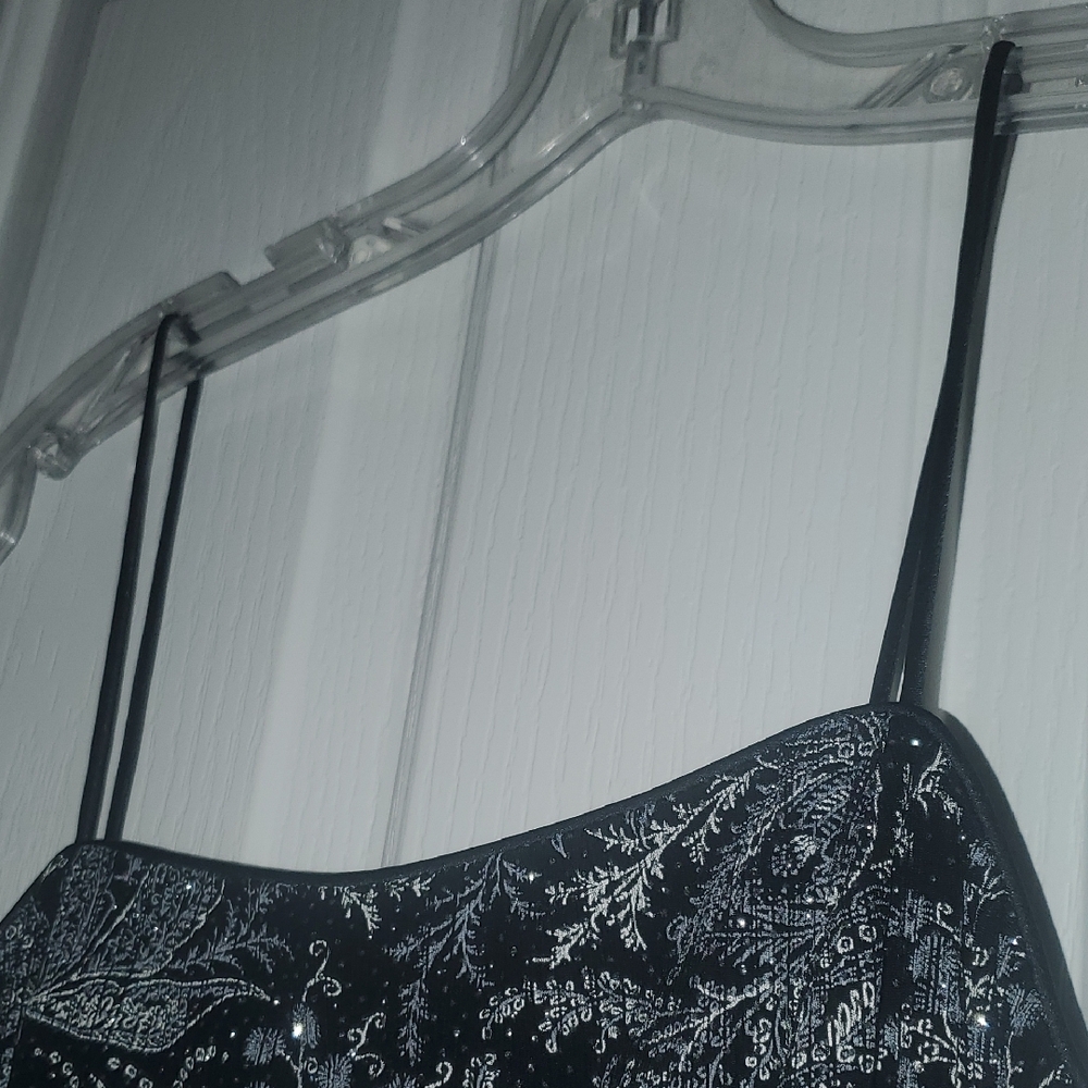 Alex Evenings Black and Silver Maxi Dress - Picture 5 of 7
